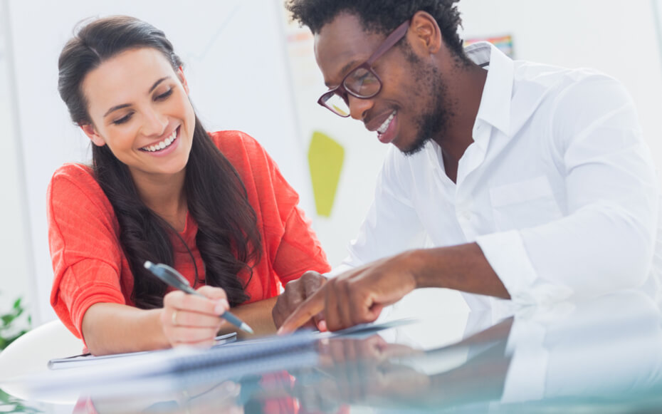 Counselor working with a student