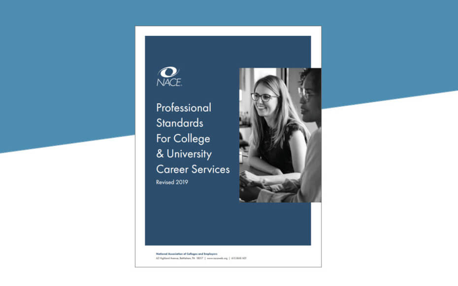 The cover of the NACE Professional Standards for College and University Career Services.