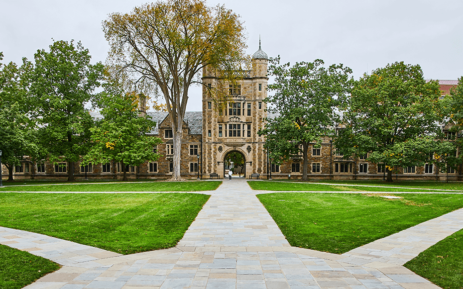 A college campus.