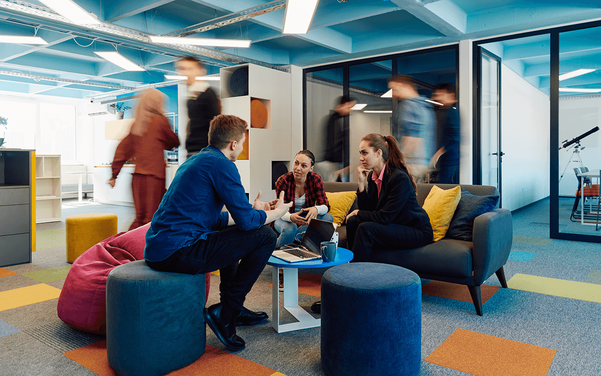 Young professionals meeting in a startup.