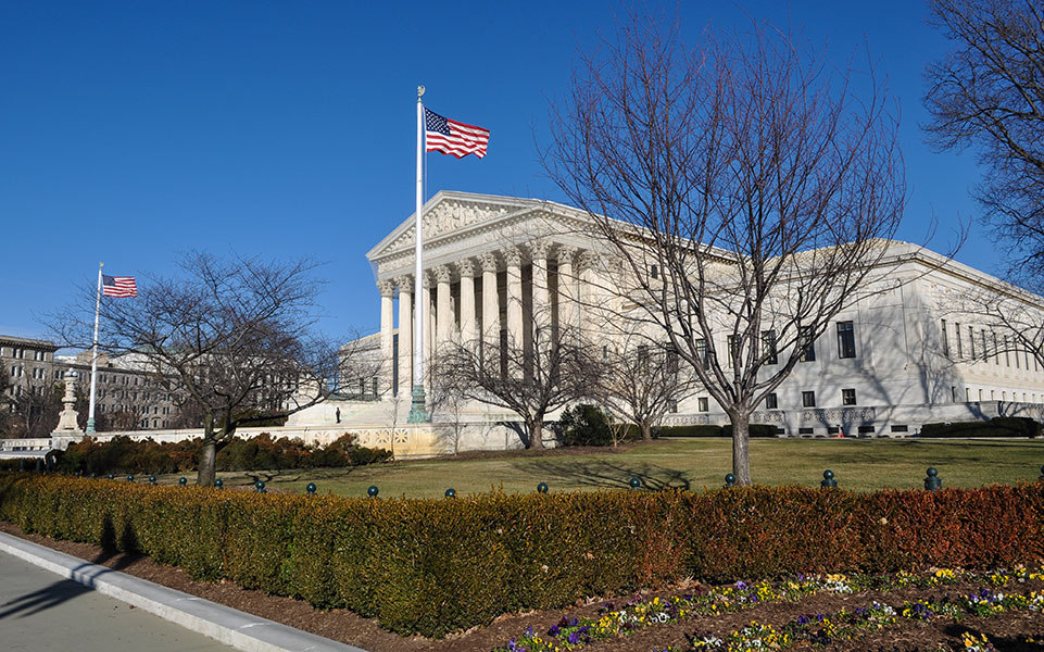 The Supreme Court in Washington DC.