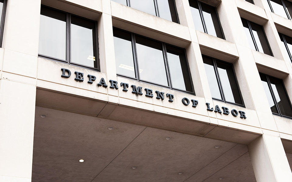 The Department of Labor building.
